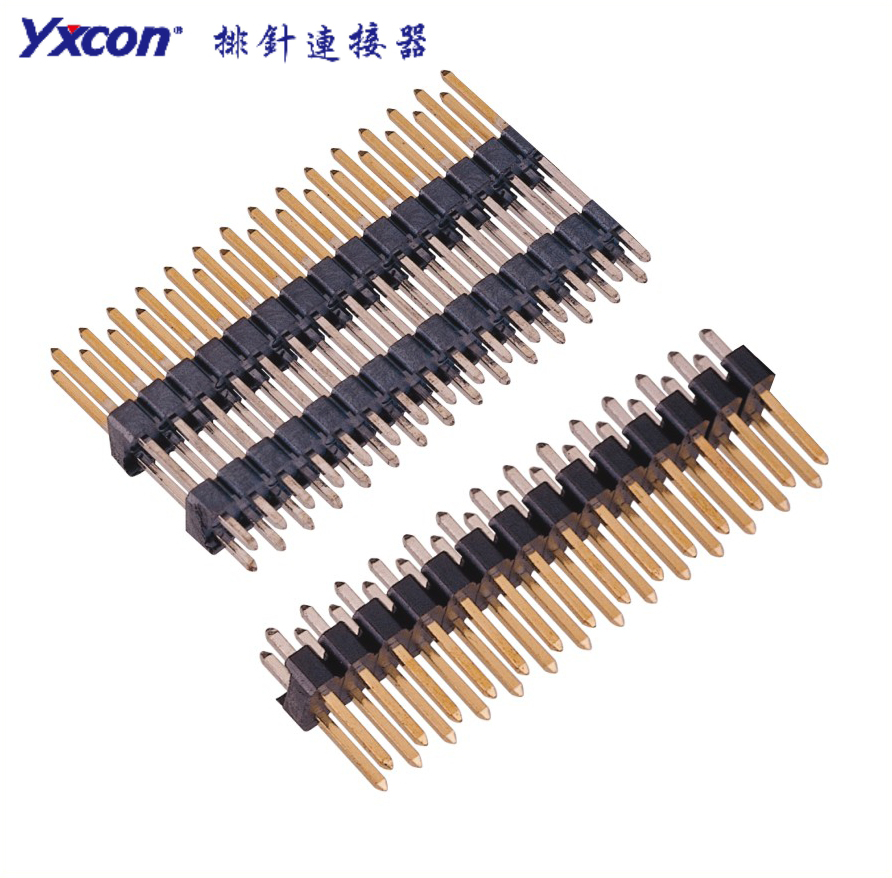 Pitch 2.54mm Pin Header Connector  Dual Row single/ double plastic  straight