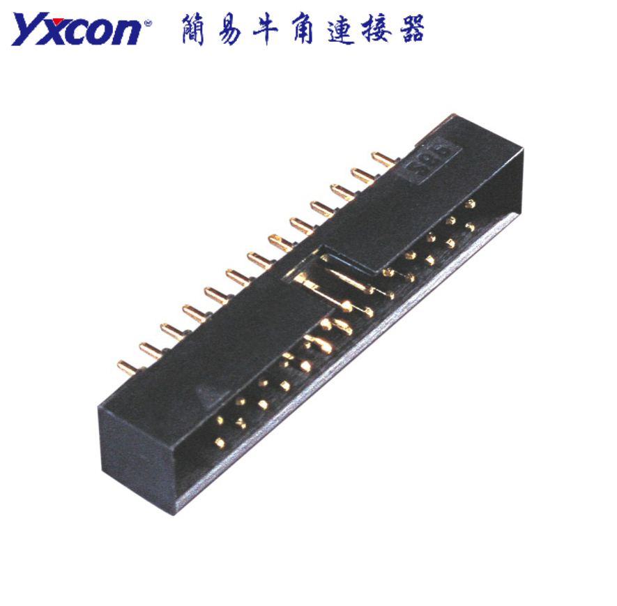 Pitch 2.0mm Box Header, With IDC, 180°, PA6T