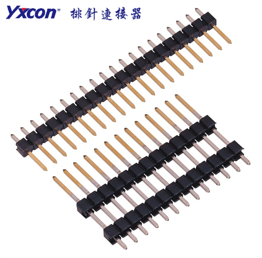 2.54排针  单排  单塑/双塑 180度 针长可/专业化定制/电视/家电连接器