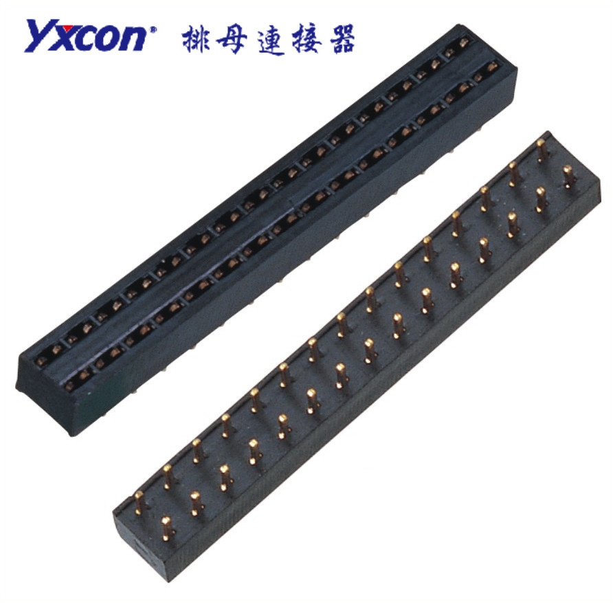 2.54排母 塑高3.5 双排  180度  Y型  PA6T/专业化定制/LED灯连接器/音响连接器