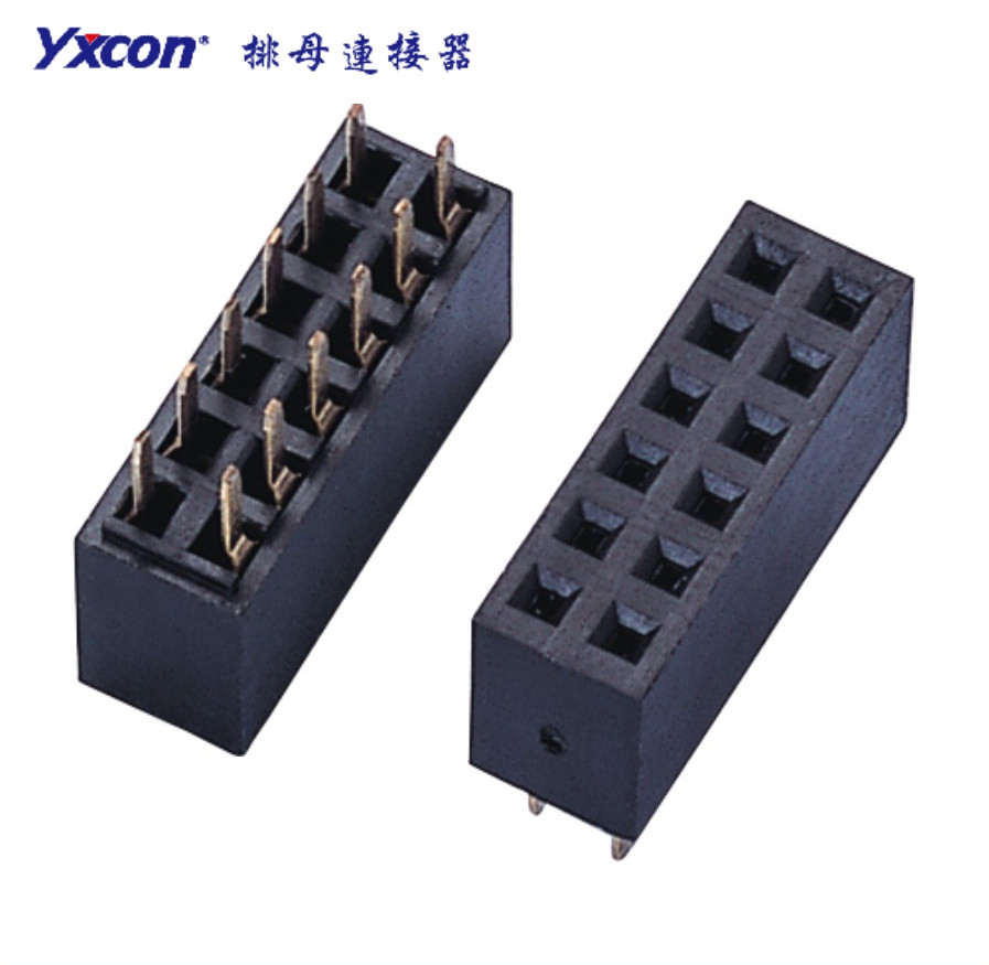 2.54排母 塑高6.9 双排  180度  U型  PA6T/专业化定制/新能源汽车等各种板对板连接