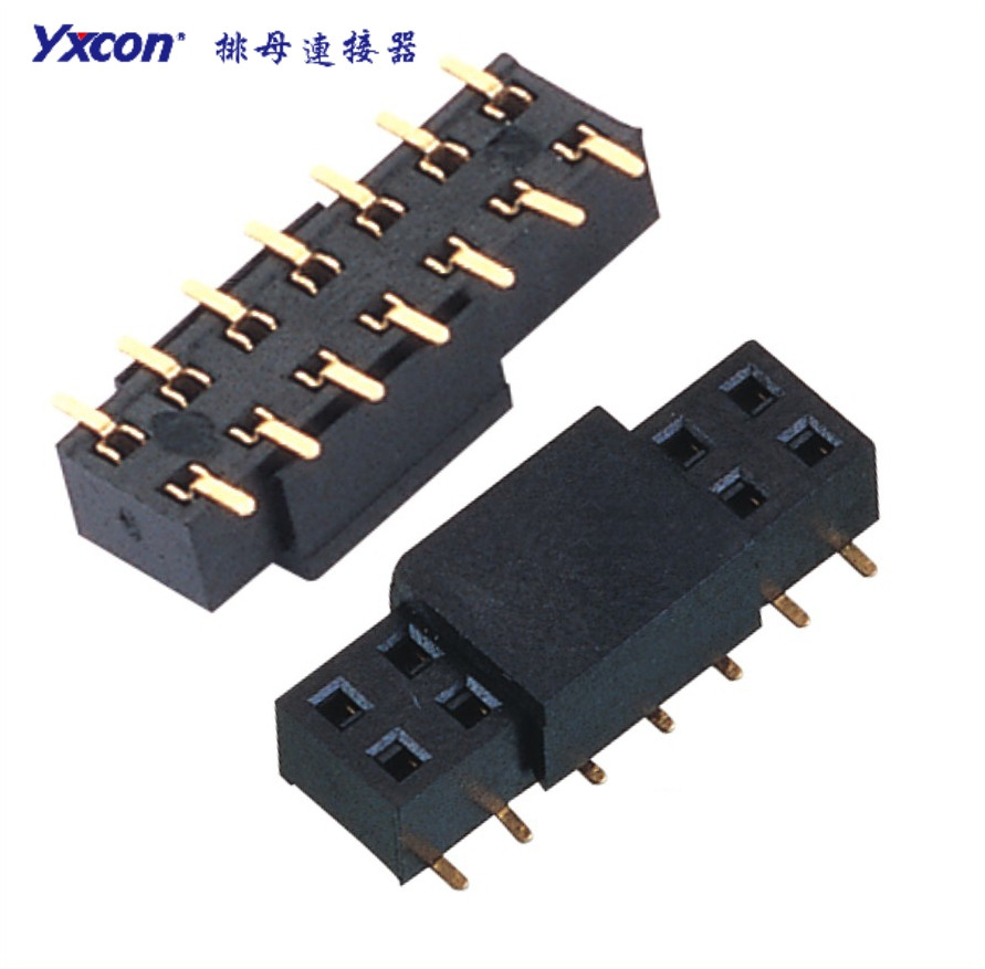 2.54排母 塑高3.6 双排  SMT  PA6T   U型  带柱 卷装/专业化定制/显示屏/医疗连接器