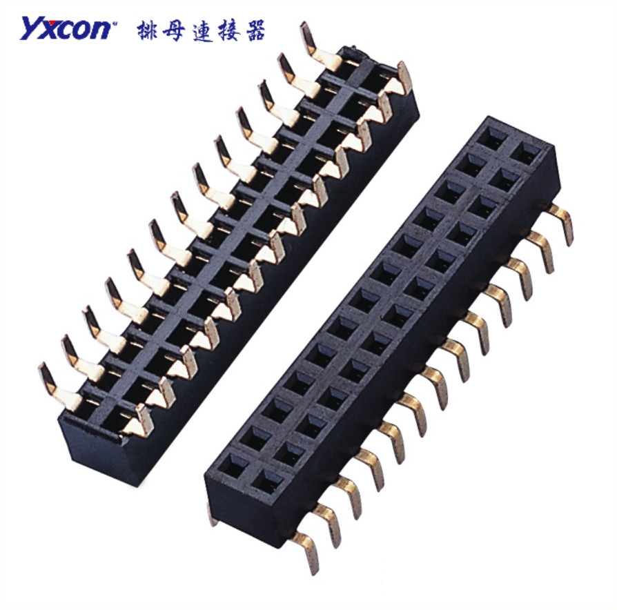 2.54排母 塑高5.0 双排  180度  U型  PA6T  蜈蚣脚/专业化定制/显示屏/医疗连接器