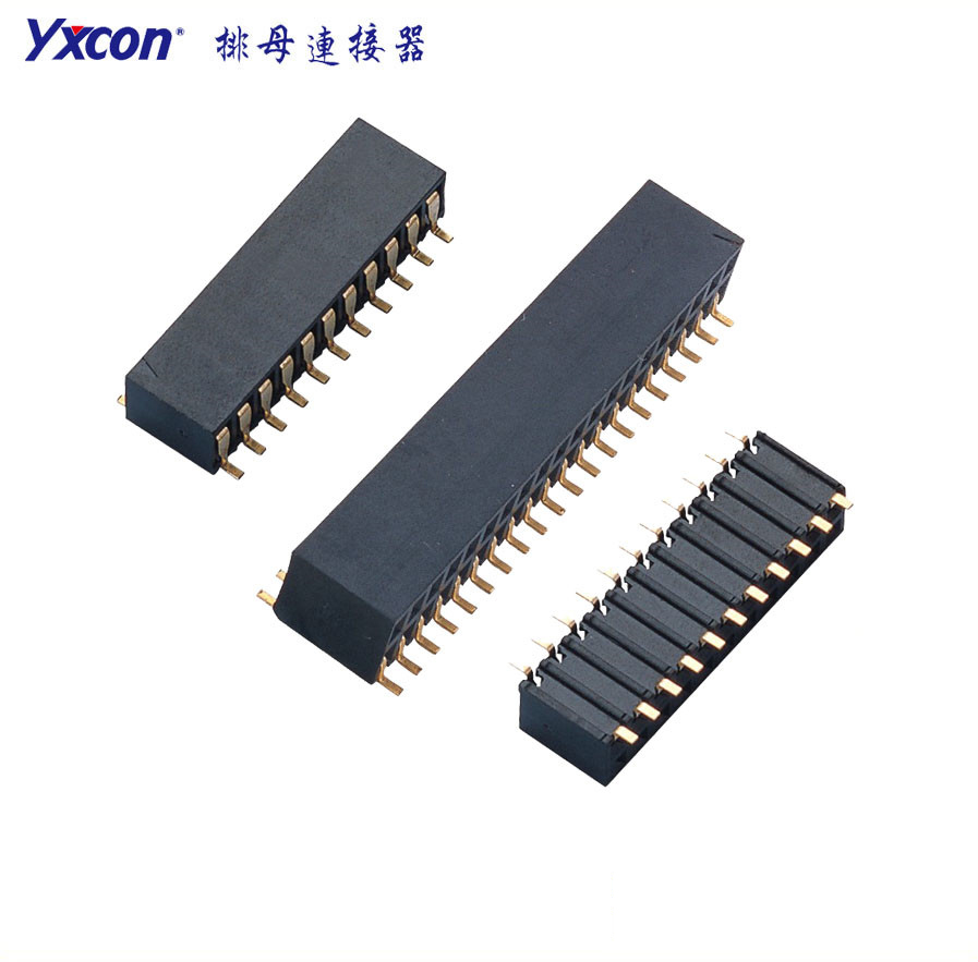2.54排母 塑高5.9 双排  SMT  侧插U型  PA6T/专业化定制/新能源汽车等各种板对板连接