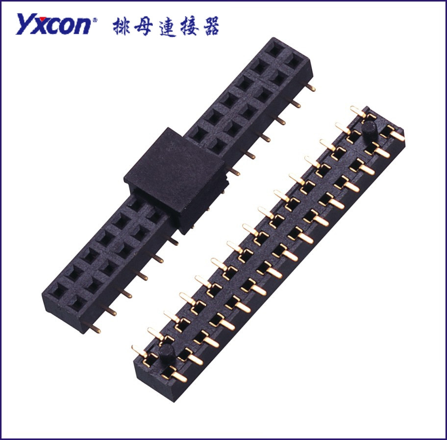 2.0排母 塑高2.1 双排 2X15P SMT  U型  PA6T  带柱/专业化定制/电视/家电连接器