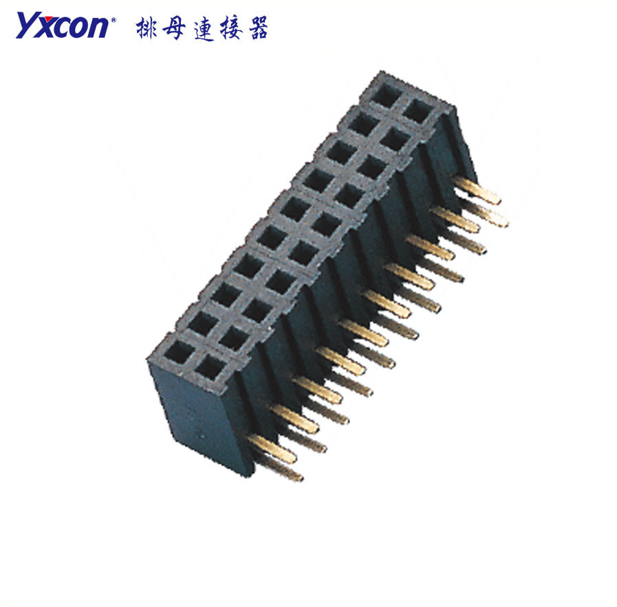 2.0排母  塑高7.2 双排 2X10P  90度 镀金 PA9T 管装/专业化定制/电视/家电连接器