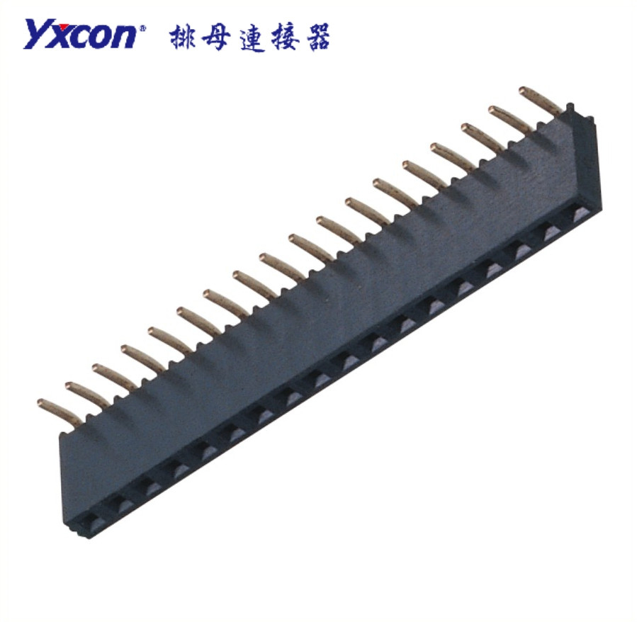 2.0排母 塑高6.35 单排 1X15P 90度  Y型  PA6T/专业化定制/电视/家电连接器