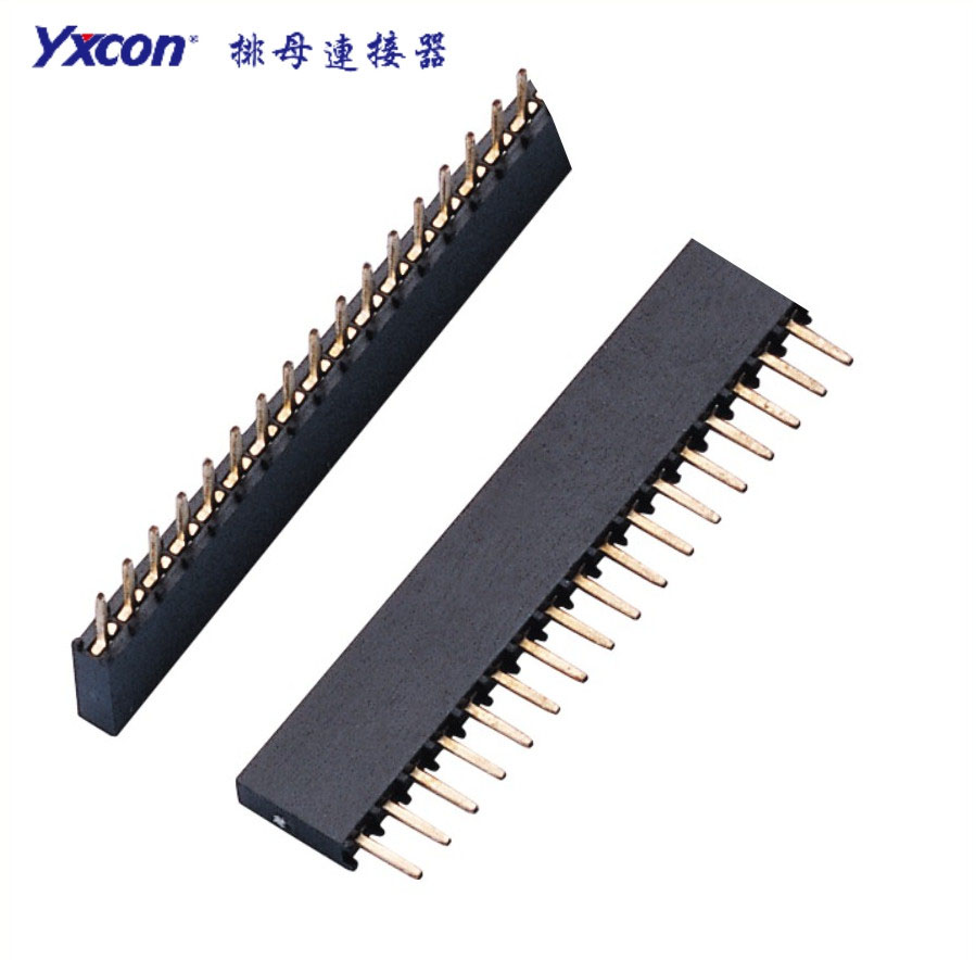 2.0排母 塑高6.35 单排  180度  Y型  PA6T/专业化定制/车载充电器连接器