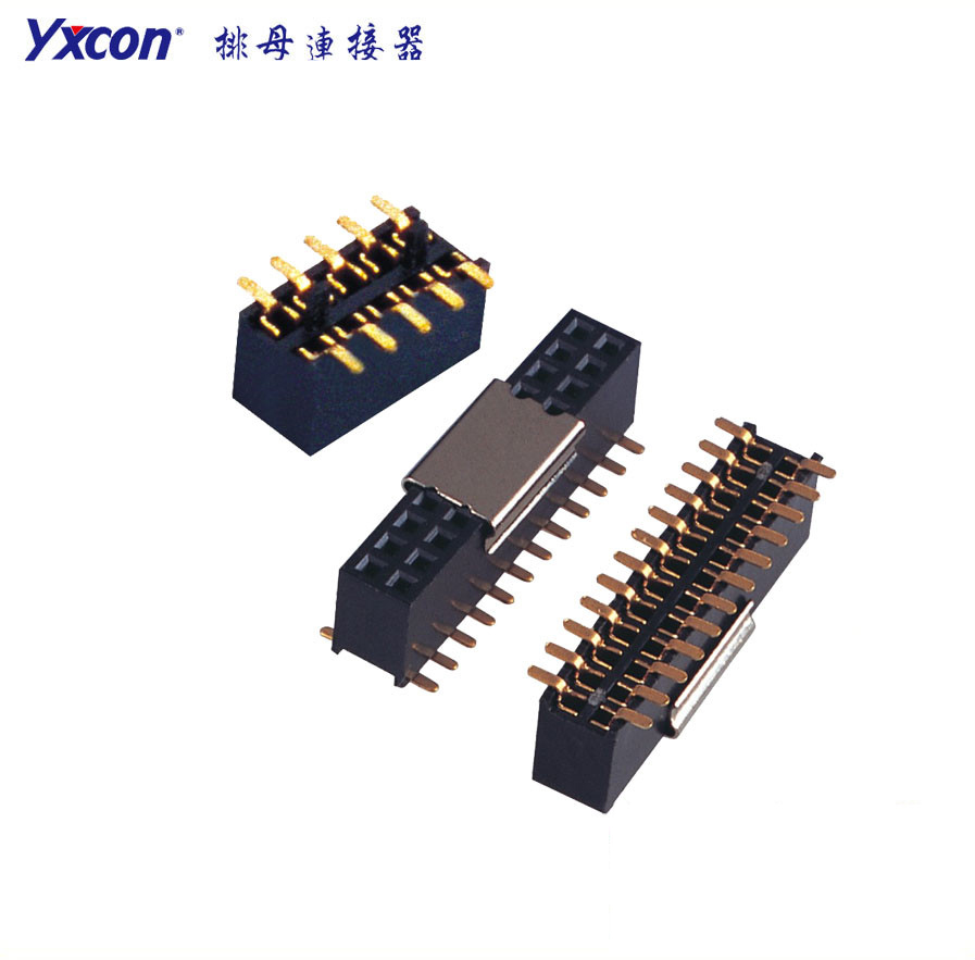 1.27排母  双排  SMT  U型  PA6T  塑高4.4  带柱/专业化定制/显示屏/医疗连接器