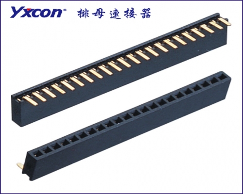 1.27Female Header，single row，  90°