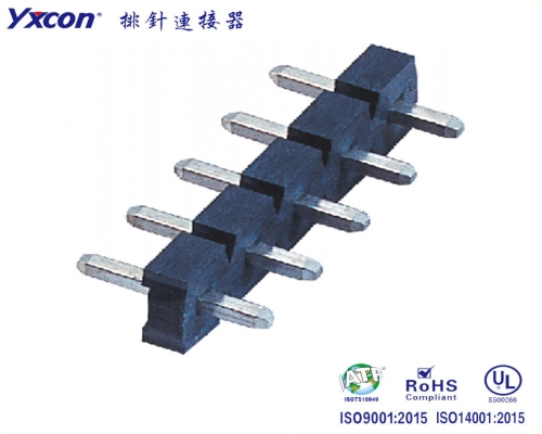 5.08Pin Header, single row    180°