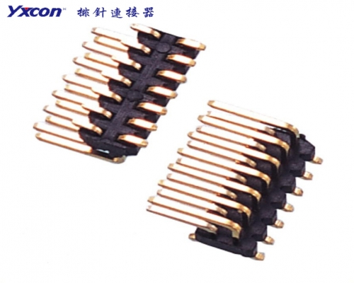 1.27Pin Header, Dual Row,Double plastic, 90°/SMT