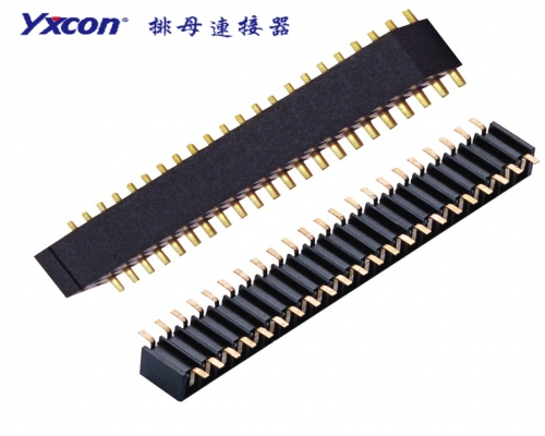 2.0Female Header，  Dual Rows，  SMT ，Side insrtion